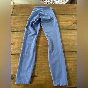Lululemon Baby Blue Leggings Tights Size 0 Workout Comfy Internal Waist Belt